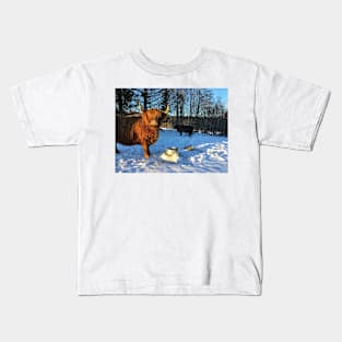 Scottish Highland Cattle Cow 2275 Kids T-Shirt